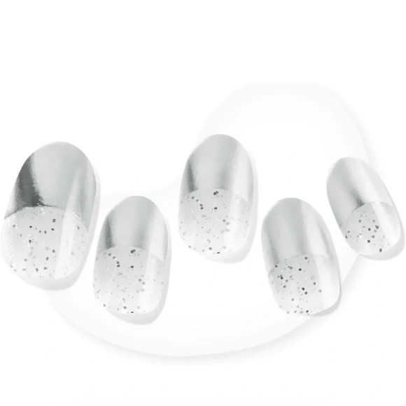 2 Dashing Diva Glaze Holiday Christmas Nail Strips- Silver Bells Yuletide Magic - Picture 9 of 11